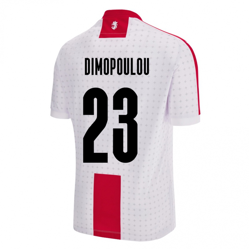 Women Football Georgia Salomi Dimopoulou #23 White Home Jersey 24-26 T-Shirt Nz