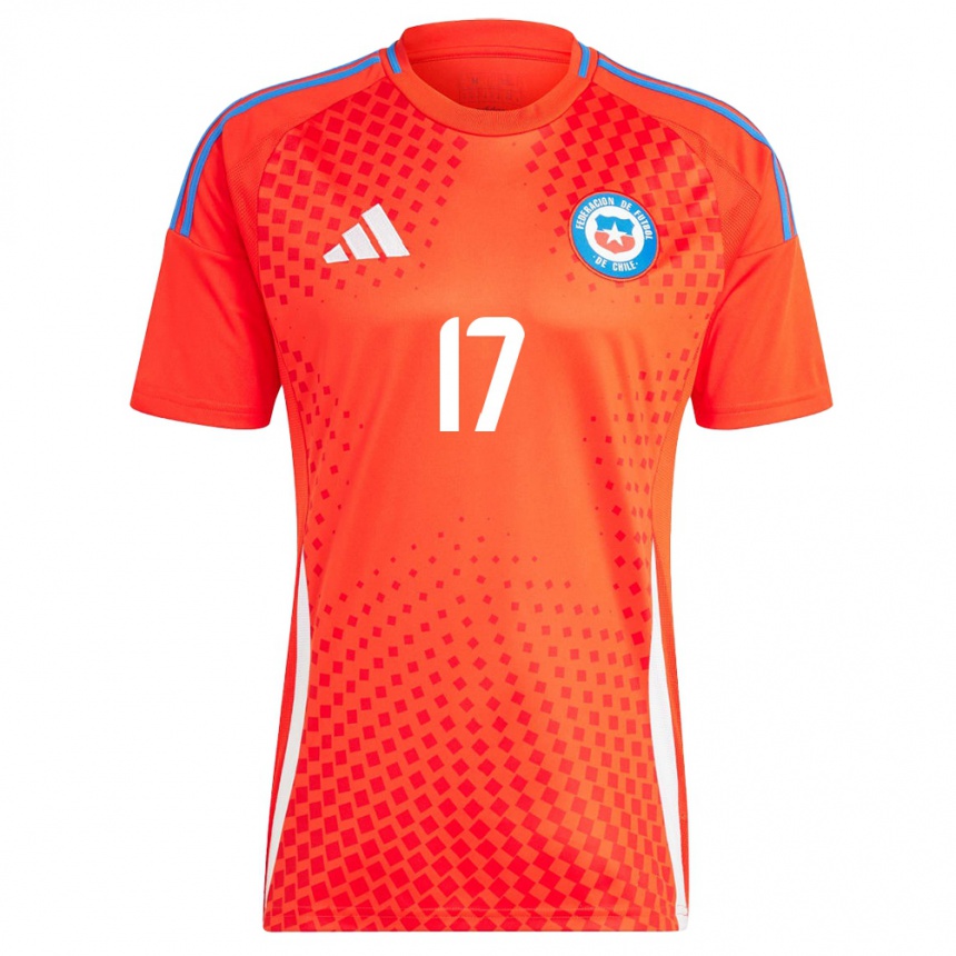 Women Football Chile Esteban Matus #17 Red Home Jersey 24-26 T-Shirt Nz