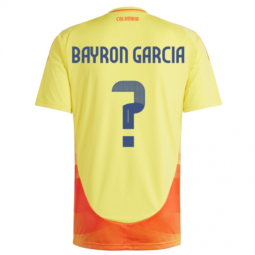 Women Football Colombia Bayron García #0 Yellow Home Jersey 24-26 T-Shirt Nz