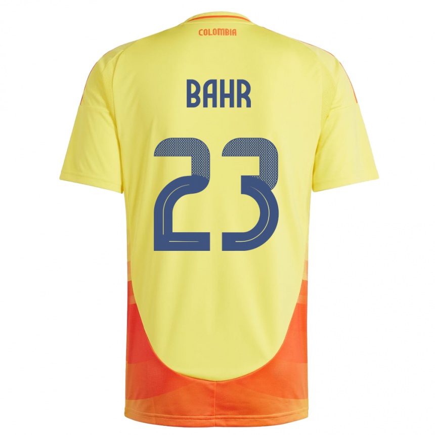 Women Football Colombia Elexa Bahr #23 Yellow Home Jersey 24-26 T-Shirt Nz