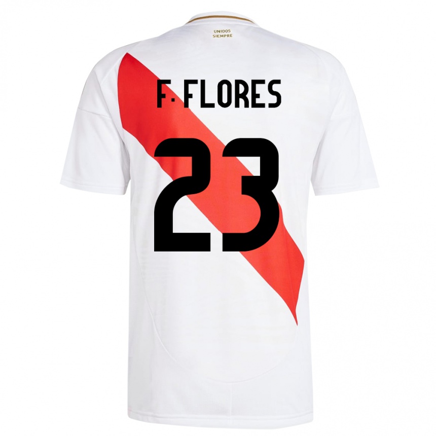 Women Football Peru Franchesco Flores #23 White Home Jersey 24-26 T-Shirt Nz