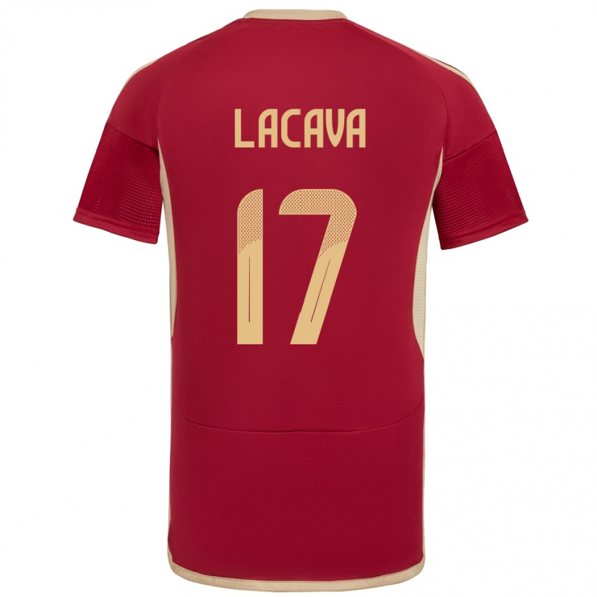 Women Football Venezuela Matías Lacava #17 Burgundy Home Jersey 24-26 T-Shirt Nz