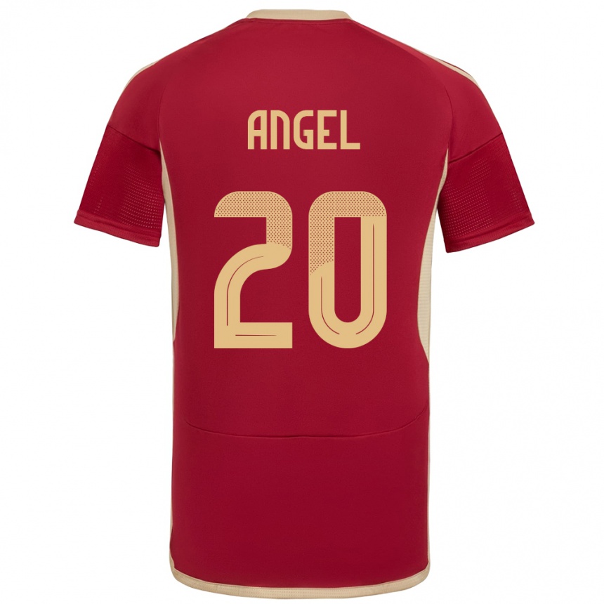 Women Football Venezuela Wilker Ángel #20 Burgundy Home Jersey 24-26 T-Shirt Nz