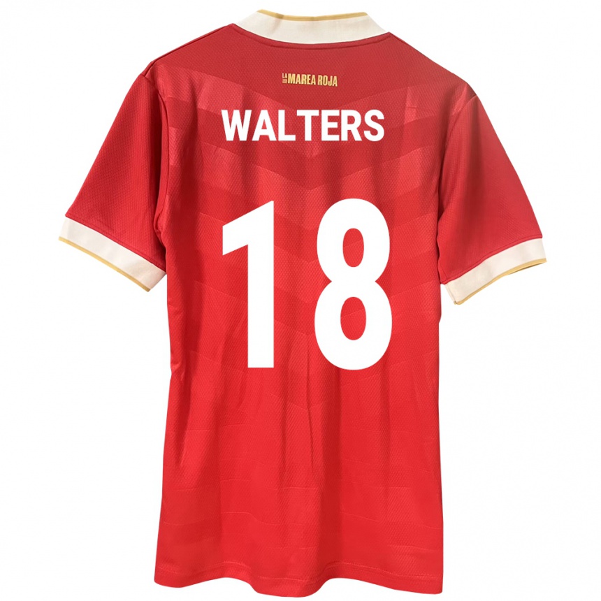 Women Football Panama Kairo Walters #18 Red Home Jersey 24-26 T-Shirt Nz