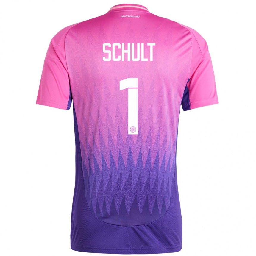 Women Football Germany Almuth Schult #1 Pink Purple Away Jersey 24-26 T-Shirt Nz