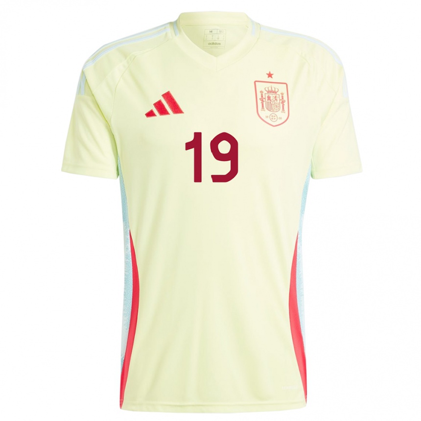 Women Football Spain Victor Moreno #19 Yellow Away Jersey 24-26 T-Shirt Nz