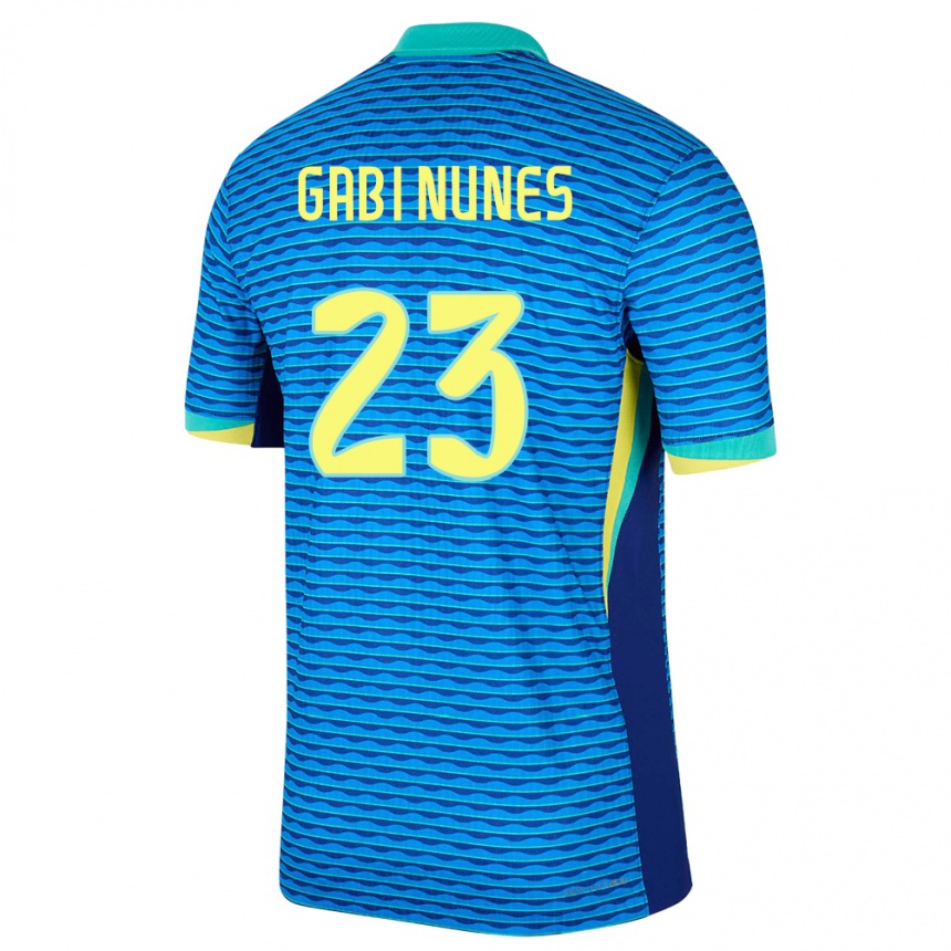 Women Football Brazil Gabi Nunes #23 Blue Away Jersey 24-26 T-Shirt Nz