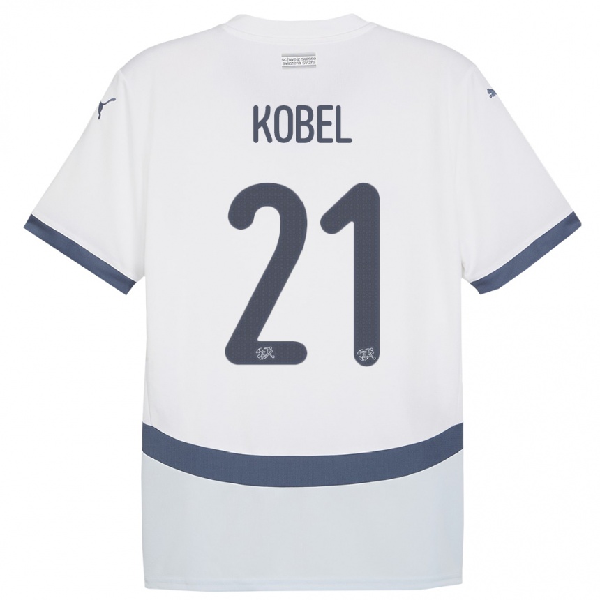 Women Football Switzerland Gregor Kobel #21 White Away Jersey 24-26 T-Shirt Nz