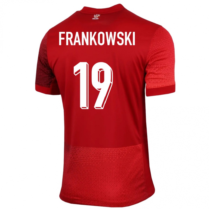 Women Football Poland Przemyslaw Frankowski #19 Red Away Jersey 24-26 T-Shirt Nz