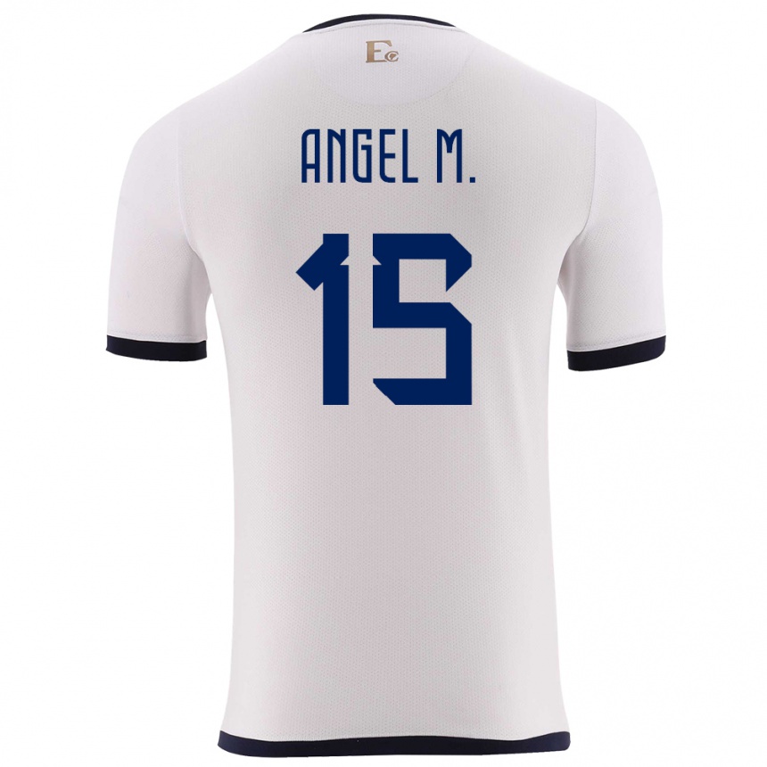 Women Football Ecuador Angel Womena #15 White Away Jersey 24-26 T-Shirt Nz