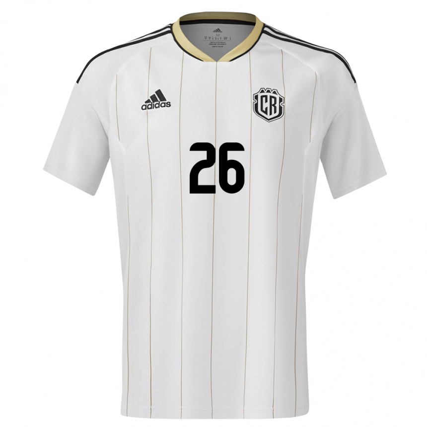 Women Football Costa Rica Douglas Sequeira #26 White Away Jersey 24-26 T-Shirt Nz