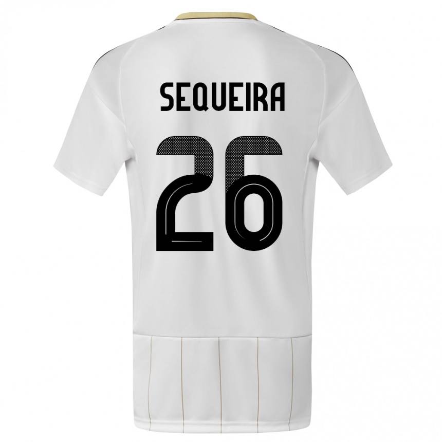 Women Football Costa Rica Douglas Sequeira #26 White Away Jersey 24-26 T-Shirt Nz