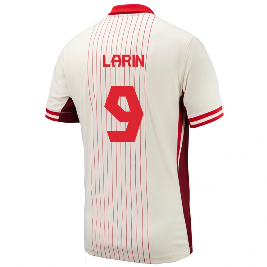 Women Football Canada Cyle Larin #9 White Away Jersey 24-26 T-Shirt Nz