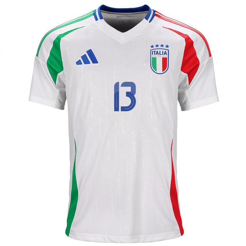 Women Football Italy Samuele Tavanti #13 White Away Jersey 24-26 T-Shirt Nz