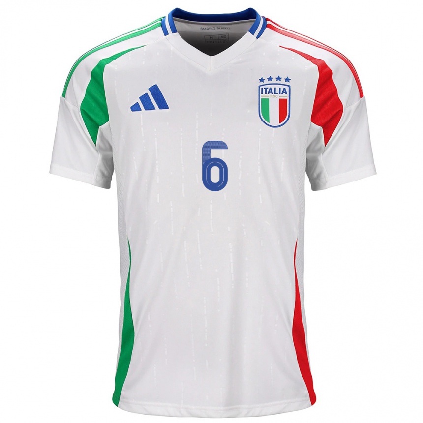 Women Football Italy Diego Ripani #6 White Away Jersey 24-26 T-Shirt Nz