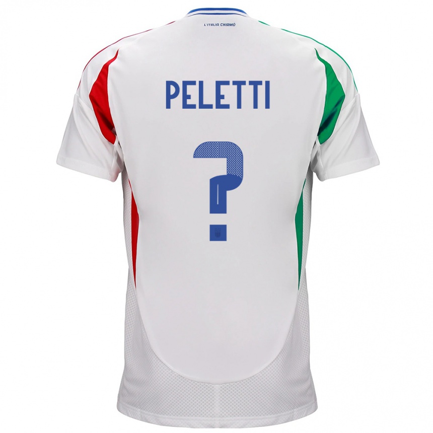 Women Football Italy Lamberto Peletti #0 White Away Jersey 24-26 T-Shirt Nz