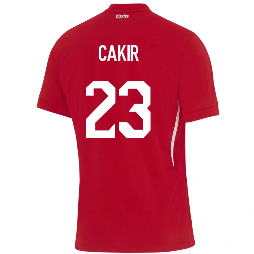 Women Football Turkey Uğurcan Çakır #23 Red Away Jersey 24-26 T-Shirt Nz