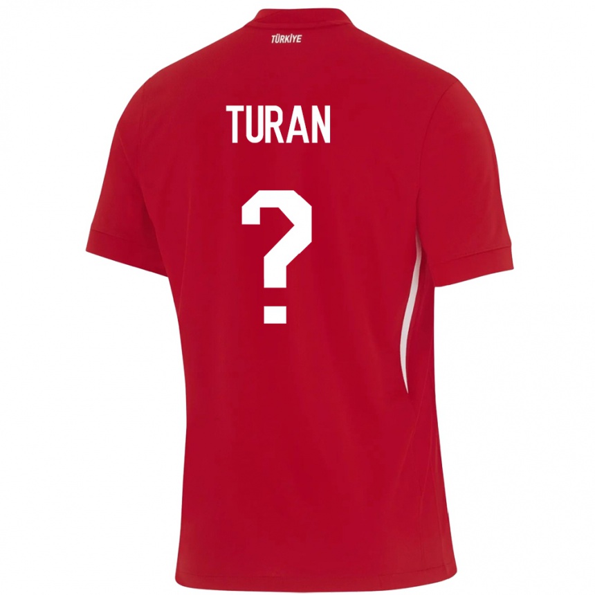 Women Football Turkey Hasan Turan #0 Red Away Jersey 24-26 T-Shirt Nz