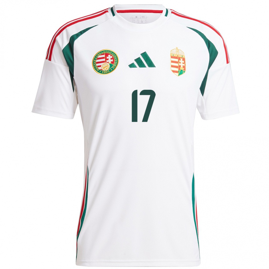 Women Football Hungary Noel Lakatos #17 White Away Jersey 24-26 T-Shirt Nz