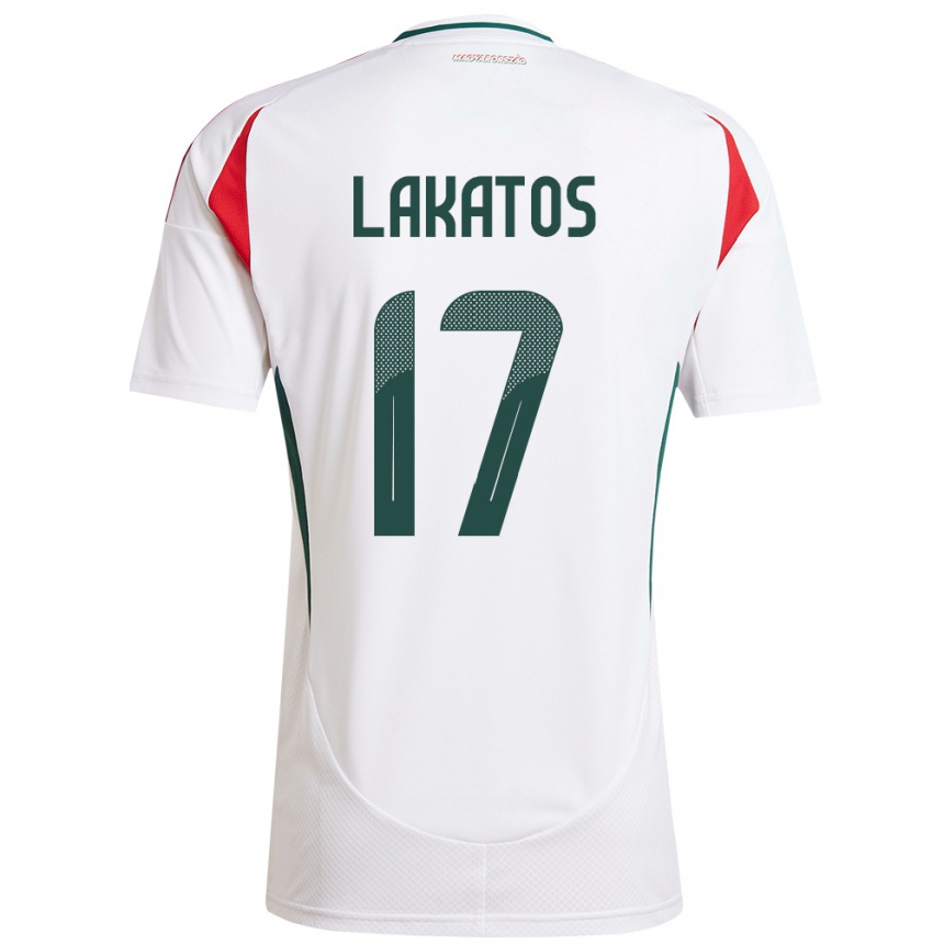 Women Football Hungary Noel Lakatos #17 White Away Jersey 24-26 T-Shirt Nz