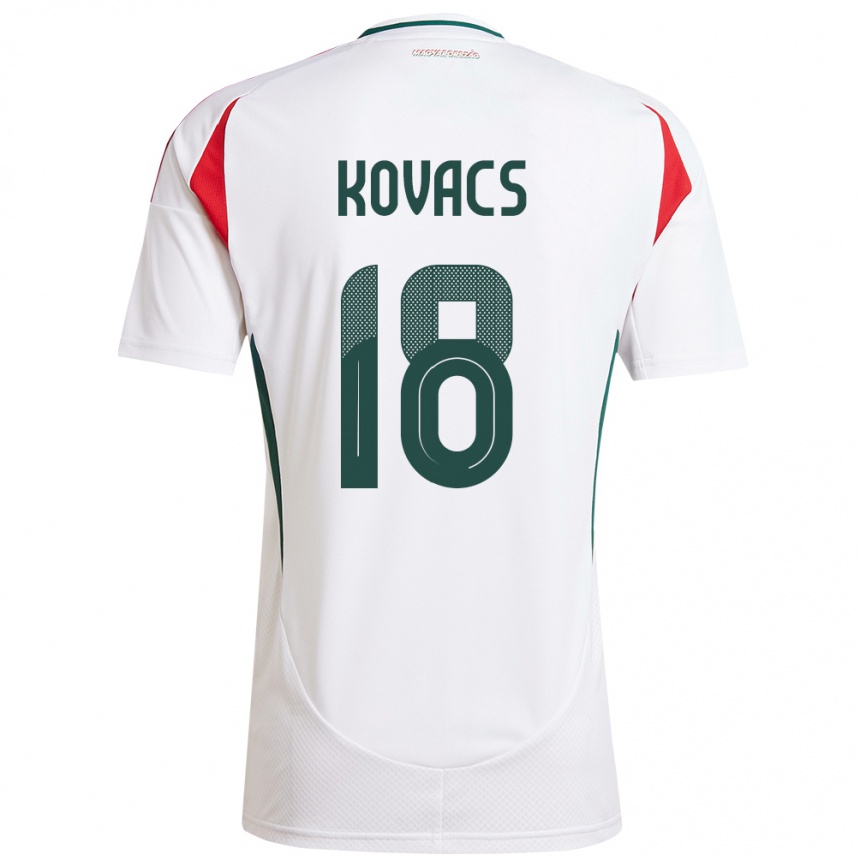 Women Football Hungary Laura Kovács #18 White Away Jersey 24-26 T-Shirt Nz