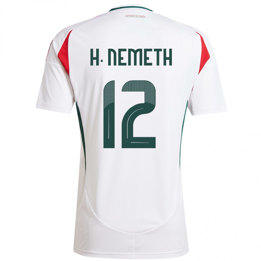 Women Football Hungary Hanna Németh #12 White Away Jersey 24-26 T-Shirt Nz