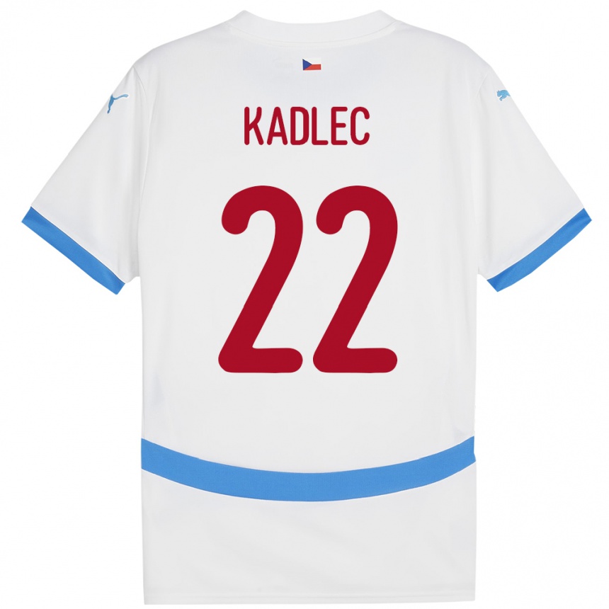 Women Football Czech Republic Adam Kadlec #22 White Away Jersey 24-26 T-Shirt Nz