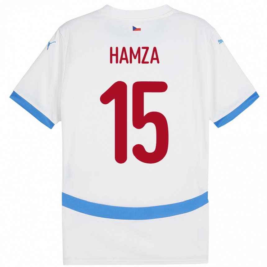 Women Football Czech Republic Jiri Hamza #15 White Away Jersey 24-26 T-Shirt Nz