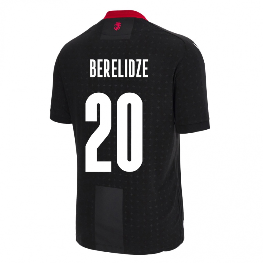 Women Football Georgia Tsotne Berelidze #20 Black Away Jersey 24-26 T-Shirt Nz