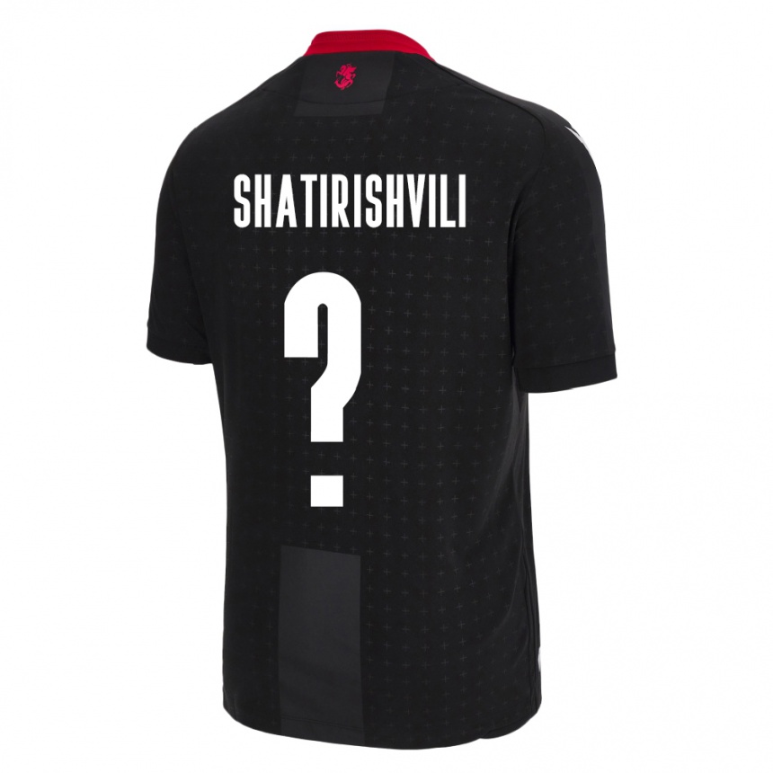 Women Football Georgia Mate Shatirishvili #0 Black Away Jersey 24-26 T-Shirt Nz