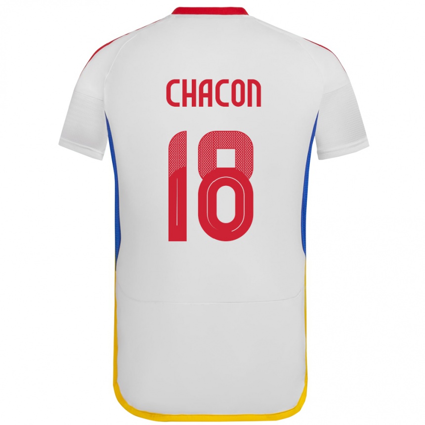 Women Football Venezuela Yerson Chacón #18 White Away Jersey 24-26 T-Shirt Nz