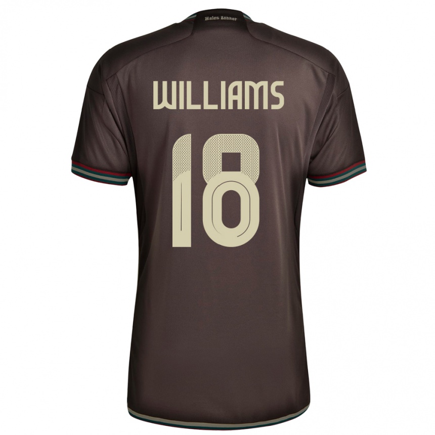 Women Football Jamaica Romario Williams #18 Night Brown Away Jersey 24-26 T-Shirt Nz