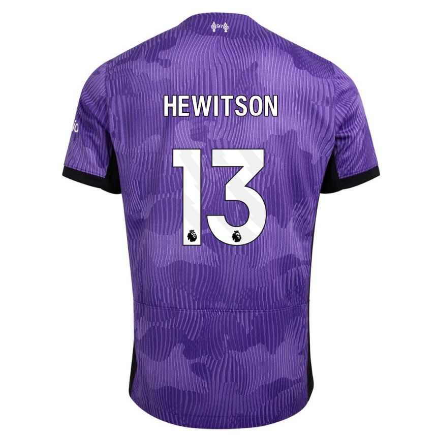 Kids  Luke Hewitson #13 Purple Third Jersey 2023/24 T-Shirt Nz