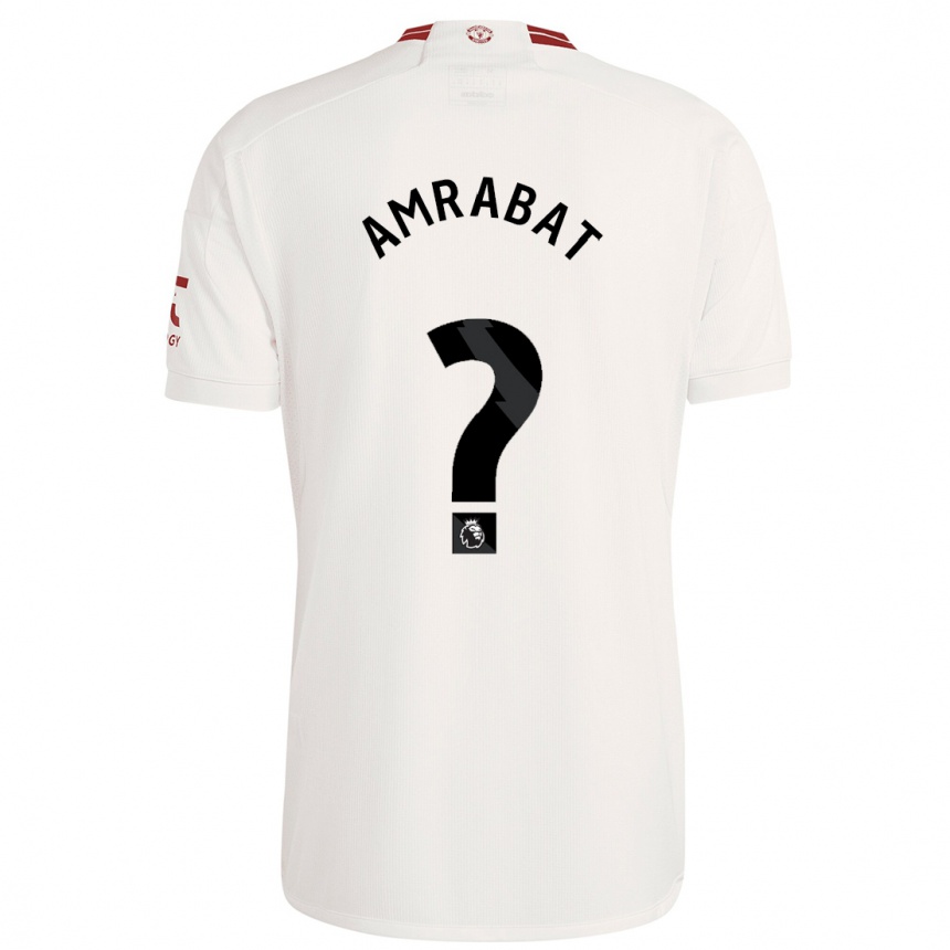 Kids  Sofyan Amrabat #0 White Third Jersey 2023/24 T-Shirt Nz