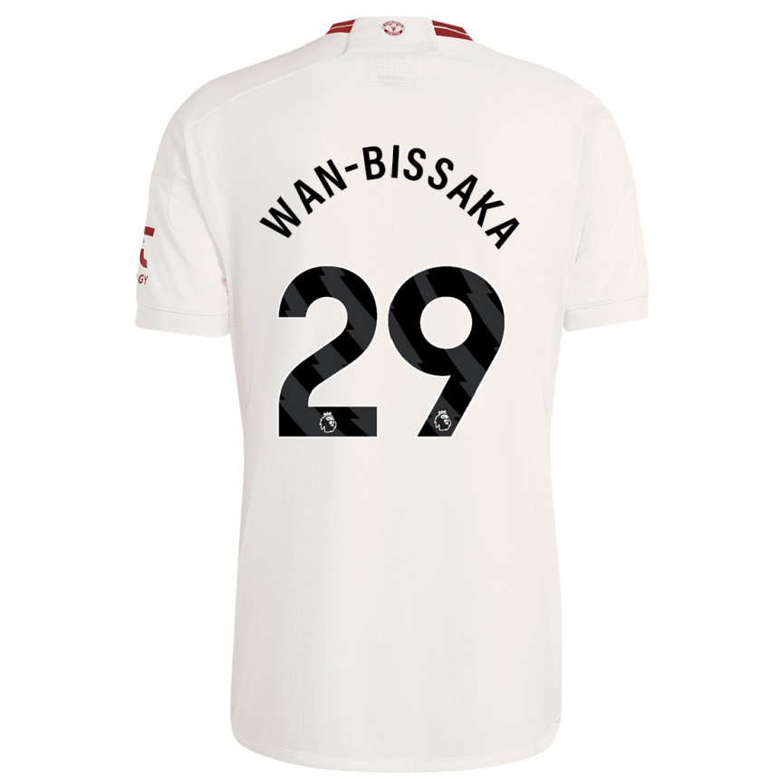 Kids  Aaron Wan-Bissaka #29 White Third Jersey 2023/24 T-Shirt Nz