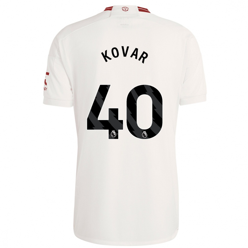 Kids  Matej Kovar #40 White Third Jersey 2023/24 T-Shirt Nz