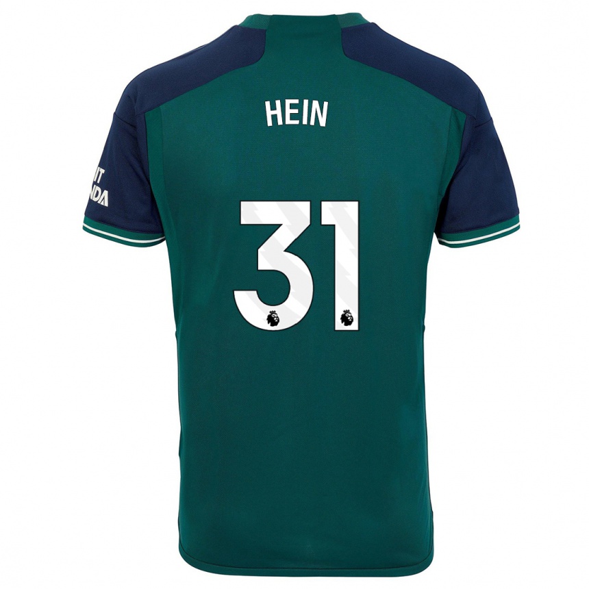 Kids  Karl Hein #31 Green Third Jersey 2023/24 T-Shirt Nz