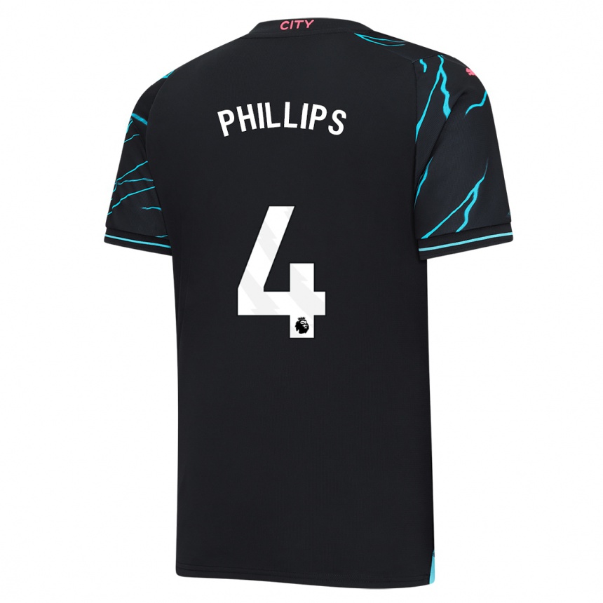 Kids  Kalvin Phillips #4 Dark Blue Third Jersey 2023/24 T-Shirt Nz