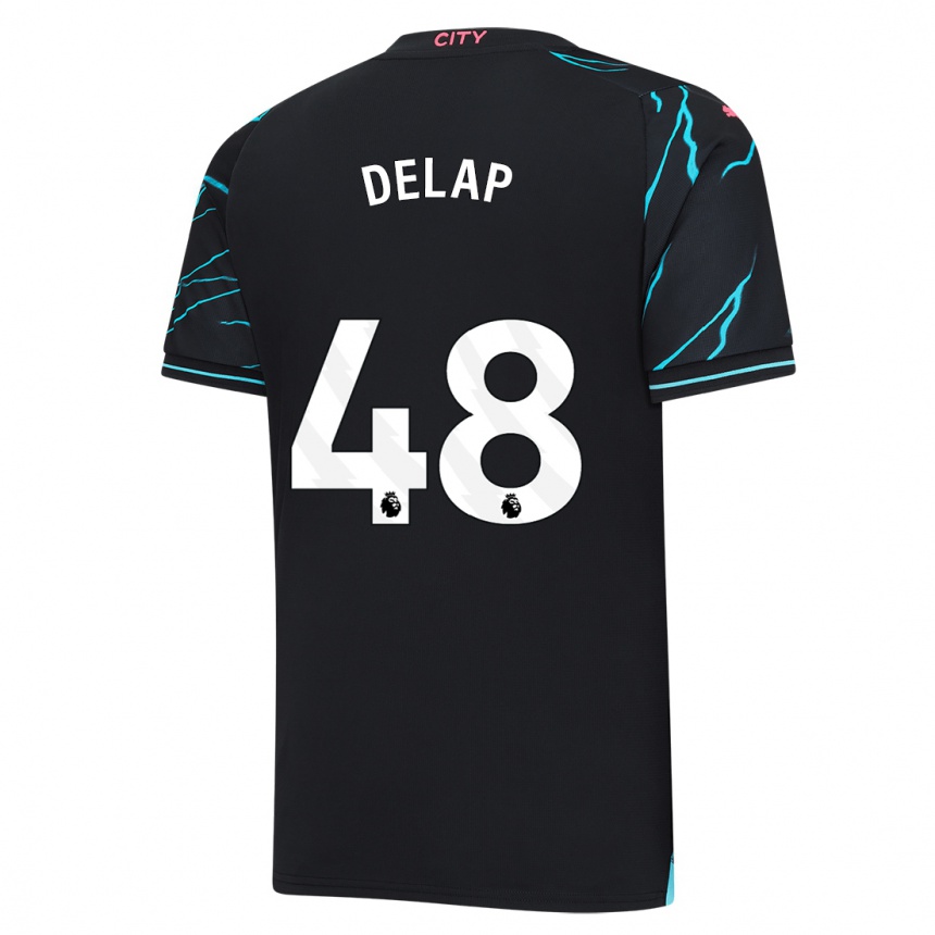 Kids  Liam Delap #48 Dark Blue Third Jersey 2023/24 T-Shirt Nz