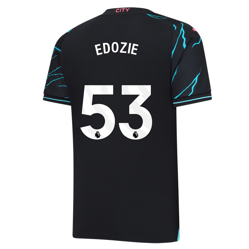 Kids  Samuel Edozie #53 Dark Blue Third Jersey 2023/24 T-Shirt Nz