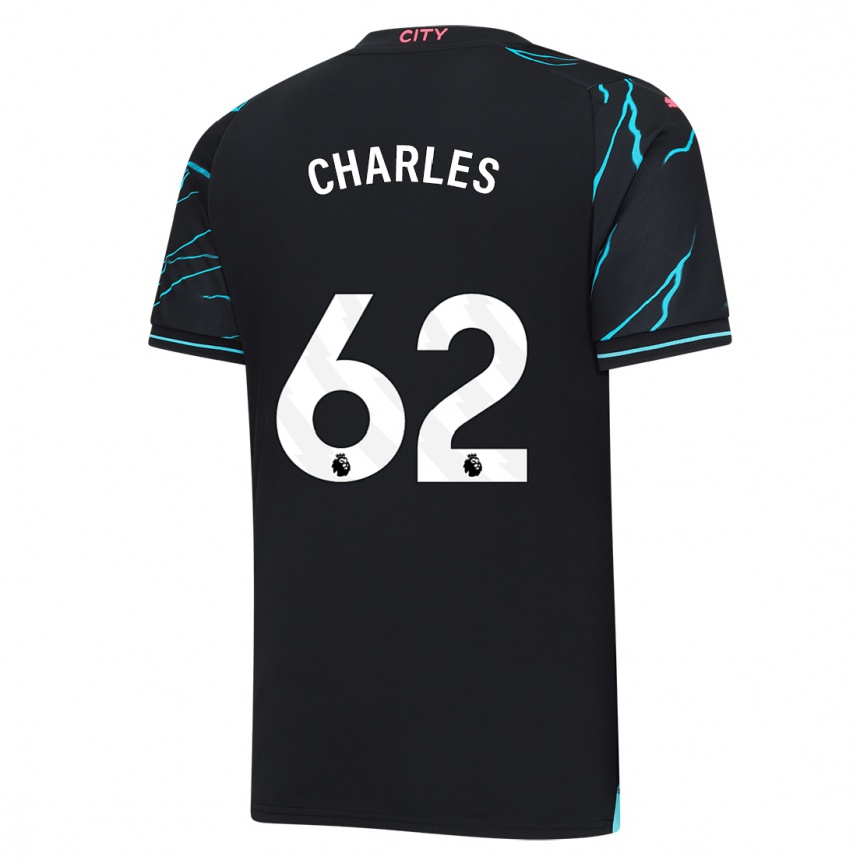 Kids  Shea Charles #62 Dark Blue Third Jersey 2023/24 T-Shirt Nz