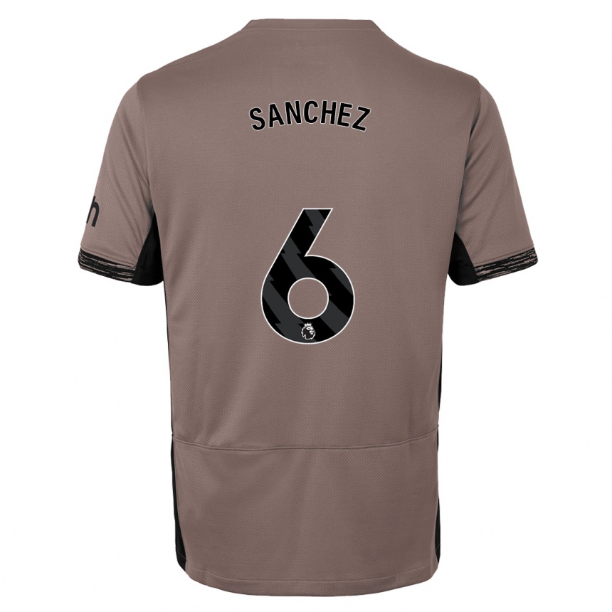 Kids  Davinson Sanchez #6 Dark Beige Third Jersey 2023/24 T-Shirt Nz