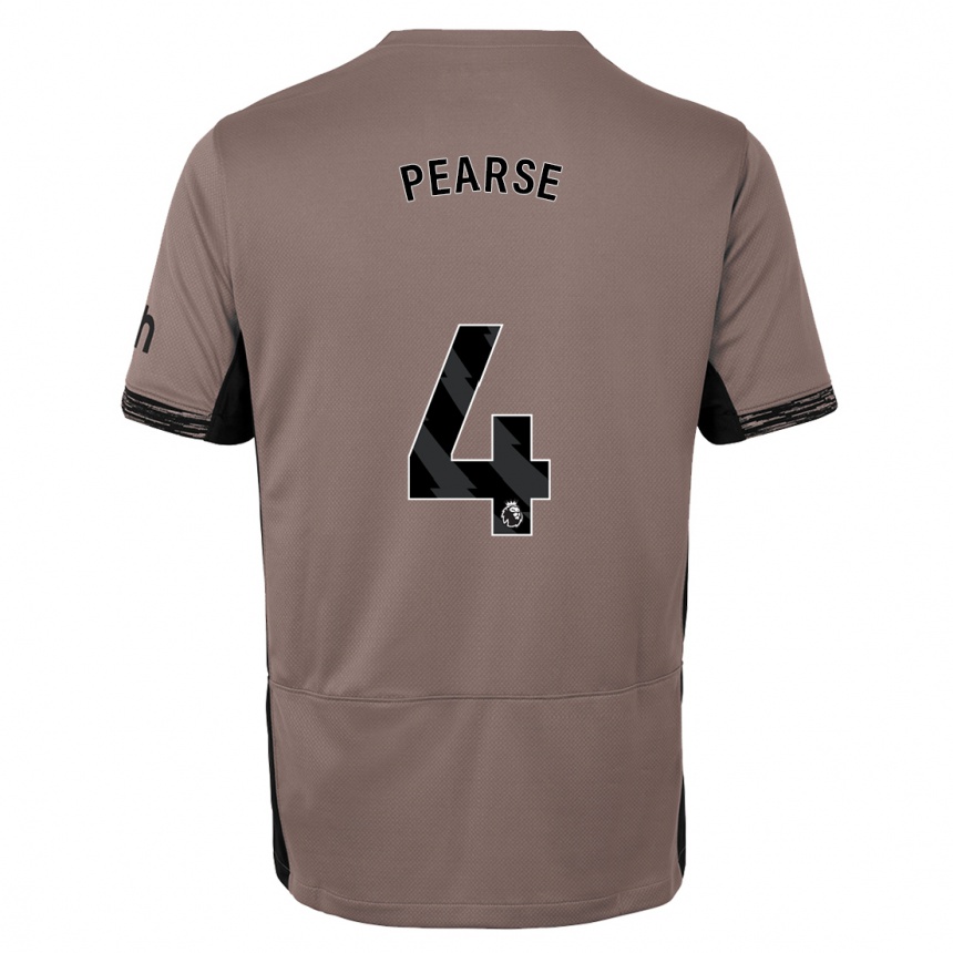 Kids  Gracie Pearse #4 Dark Beige Third Jersey 2023/24 T-Shirt Nz