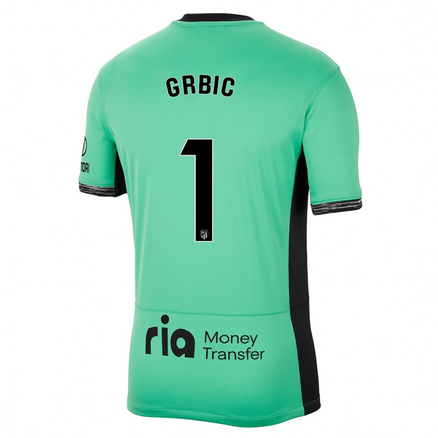 Kids  Ivo Grbic #1 Spring Green Third Jersey 2023/24 T-Shirt Nz