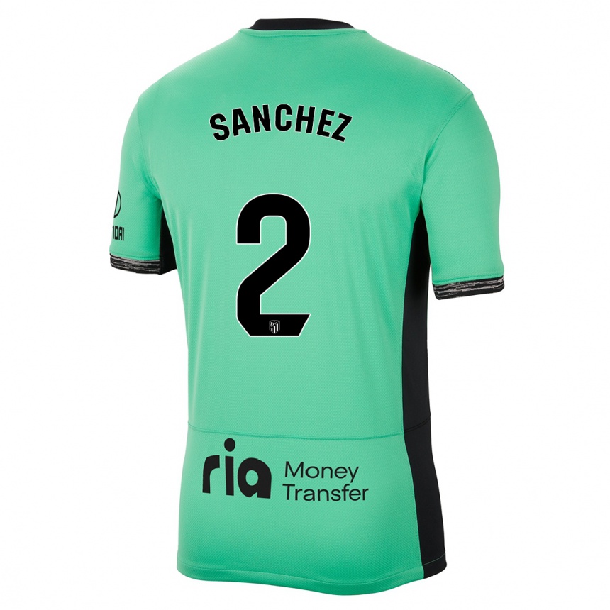 Kids  Ricard Sanchez #2 Spring Green Third Jersey 2023/24 T-Shirt Nz