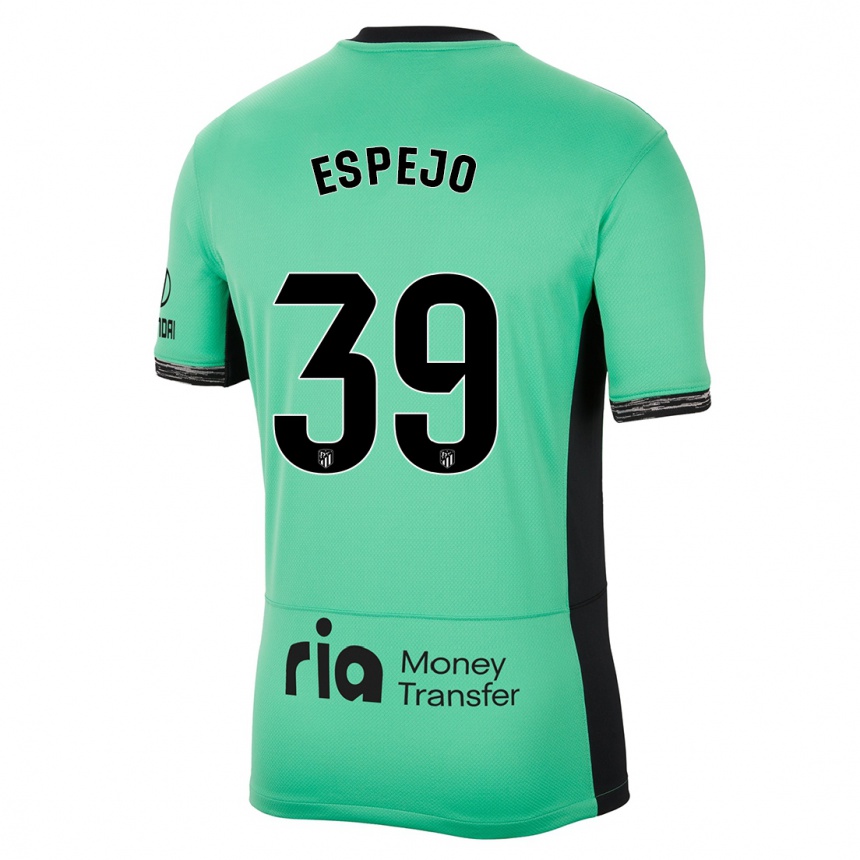 Kids  Diego Espejo #39 Spring Green Third Jersey 2023/24 T-Shirt Nz