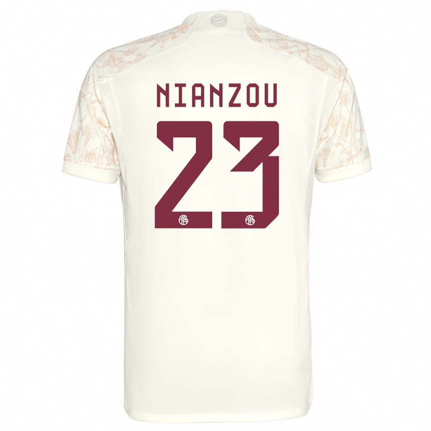 Kids  Tanguy Nianzou #23 Off White Third Jersey 2023/24 T-Shirt Nz