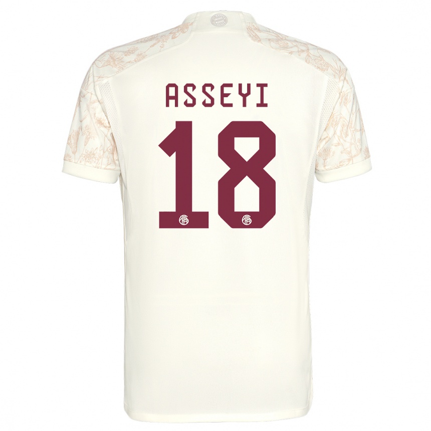 Kids  Viviane Asseyi #18 Off White Third Jersey 2023/24 T-Shirt Nz