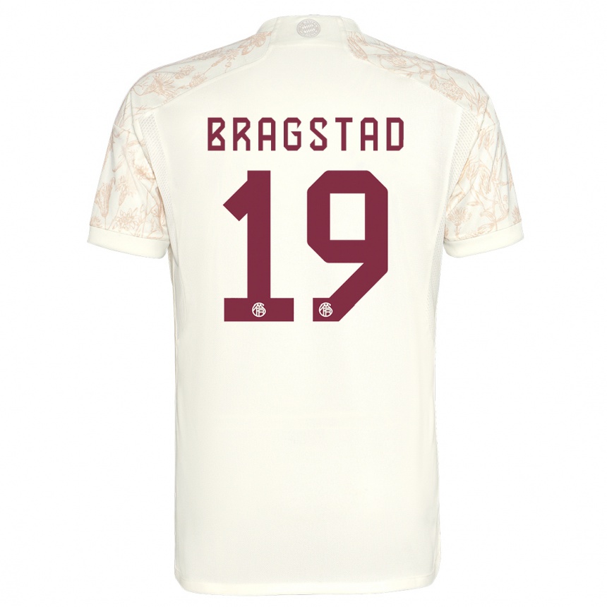 Kids  Emilie Bragstad #19 Off White Third Jersey 2023/24 T-Shirt Nz