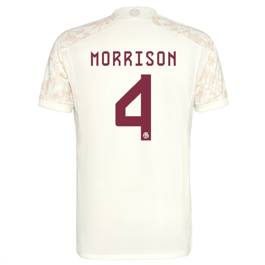 Kids  Liam Morrison #4 Off White Third Jersey 2023/24 T-Shirt Nz